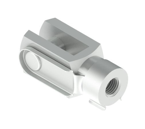 2x M10 Clevis Fork End Fittings – DIN 71752 Zinc-Plated Steel with Spring Clip UK