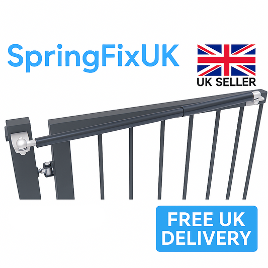 Hydraulic Gate Closer M8 Adjustable Valve Soft Close Self-Closing Arm Heavy Duty Set | SpringFix UK