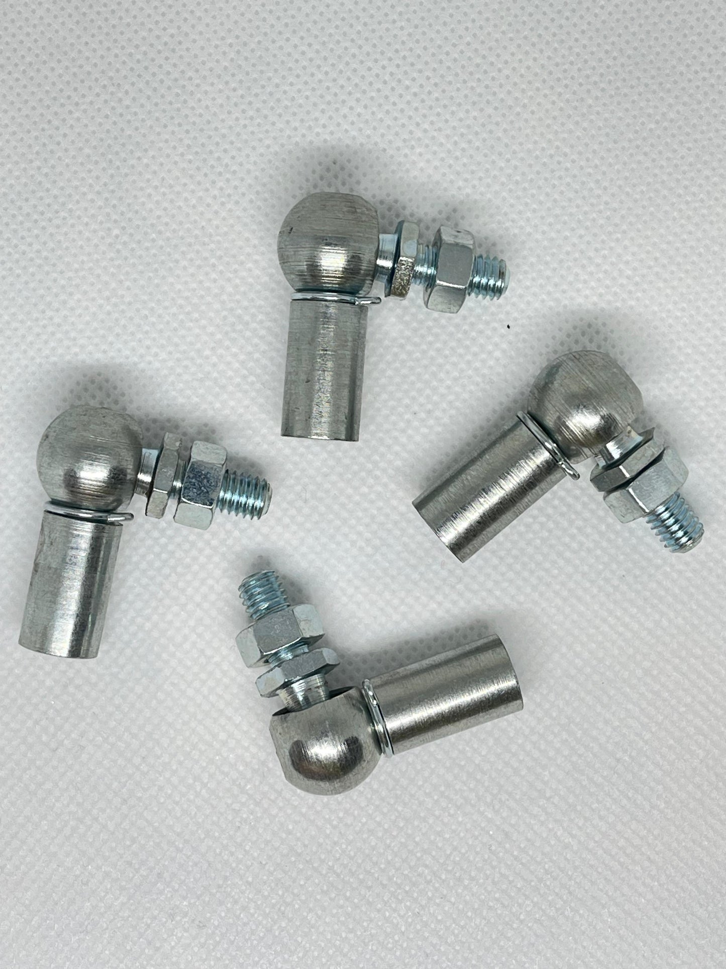 2x M6 Thread Gas Strut End Fittings – 10mm Ball Joint Zinc Plated Steel UK