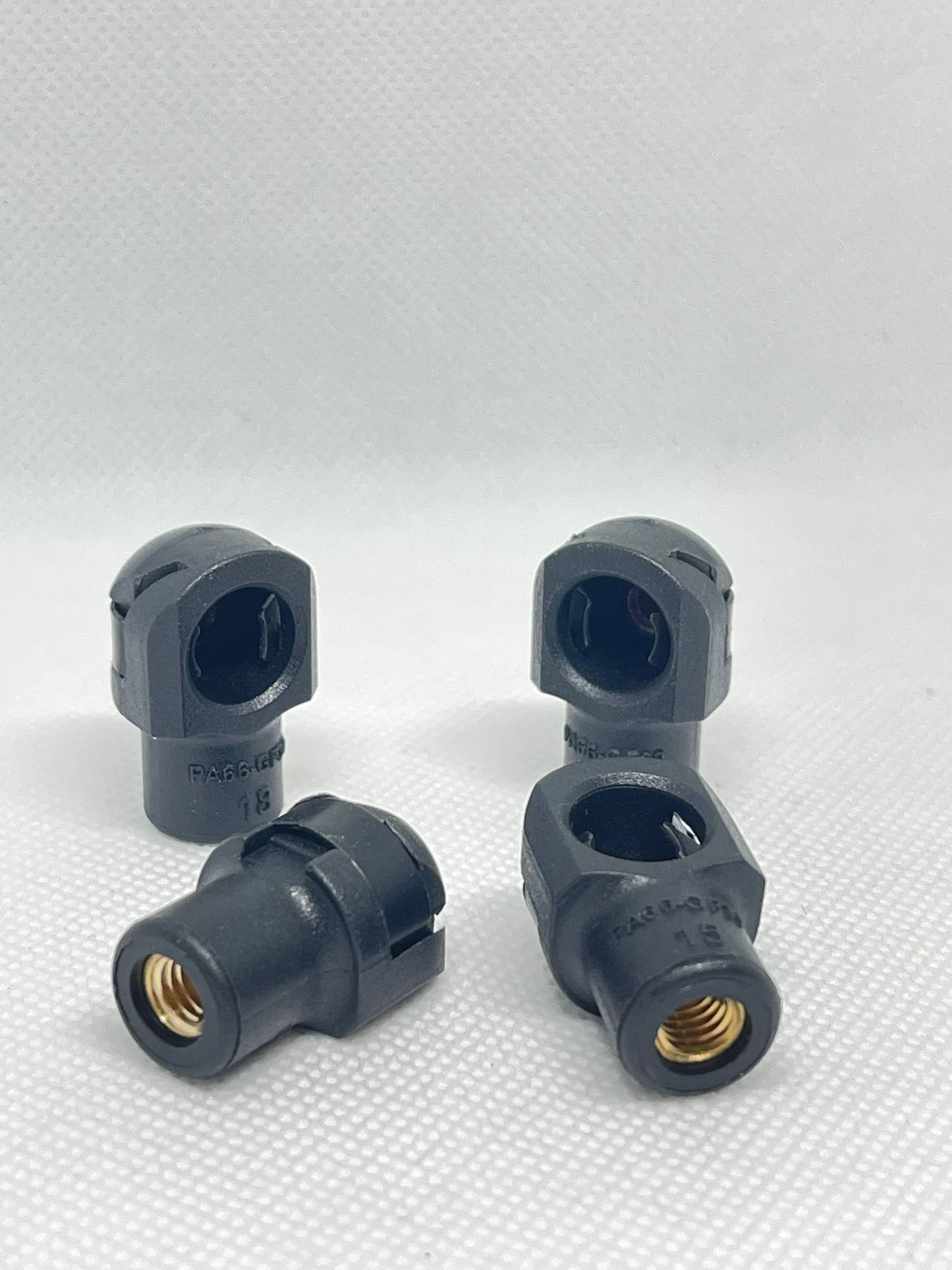 2x M6 Plastic Gas Strut End Fittings 10mm Ball Socket Brass Thread | UK SELLER