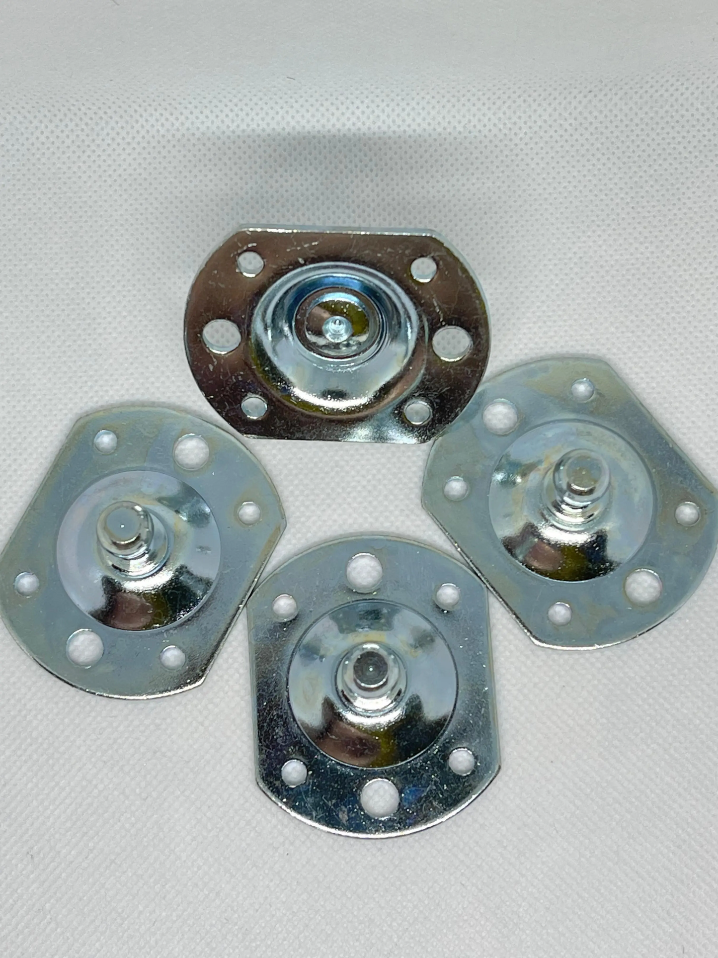 2x 10mm Gas Strut Ball Stud Mounting Plates Flat Brackets Zinc Plated SpringFixUk
