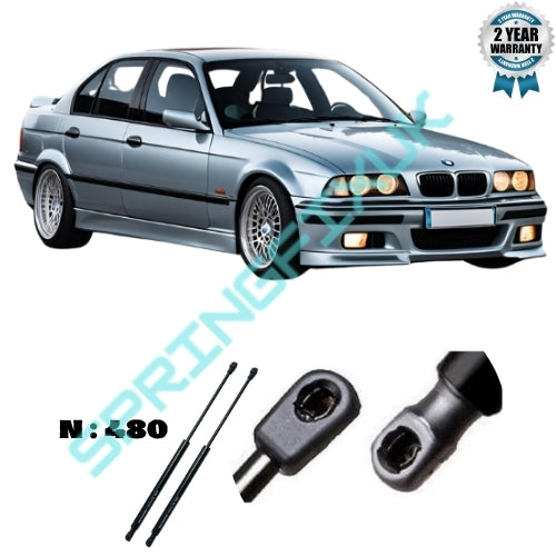2x Gas Struts for BMW 3 Series E36 Cabrio/Sedan – Rear Tailgate – 480N