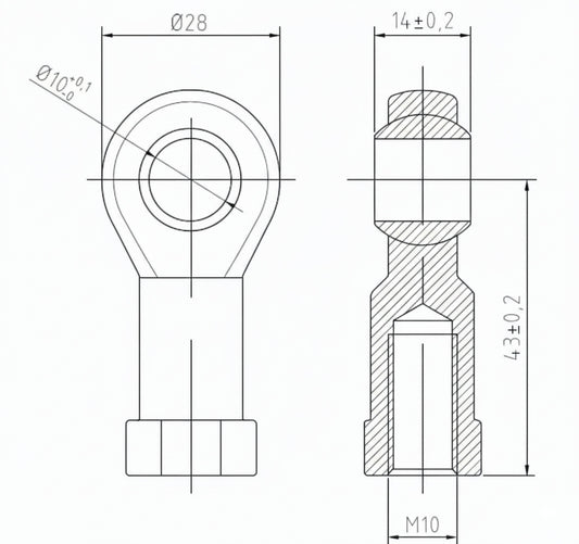 M10 Female Rod End Bearing PHS10 10mm Bore LH Rose Joint – 2 Pack | SpringFix UK SpringFixUk