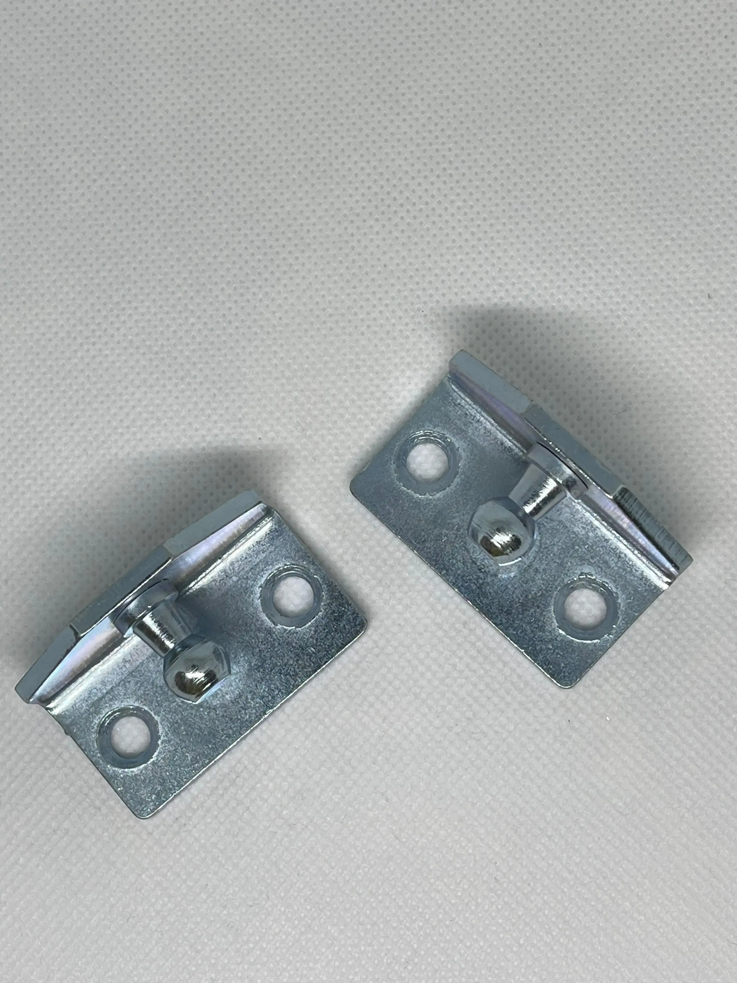 SpringFixUk pair of zinc plated steel gas strut mounting brackets with 10mm ball studs.