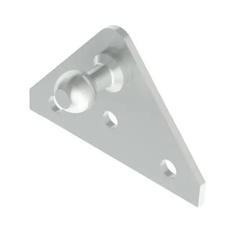 SpringFixUk 2x 10mm stainless steel gas strut ball stud brackets with angled mounting plates.