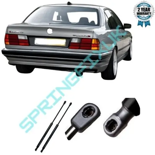 2x black steel tailgate gas struts for BMW 5 Series E34, 410N, 365mm length | SpringFix UK