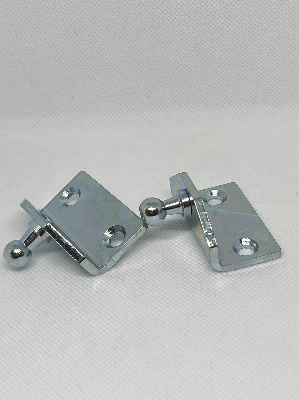 2x zinc-plated steel gas strut brackets with 10mm ball stud, left-hand side mount | SpringFix UK