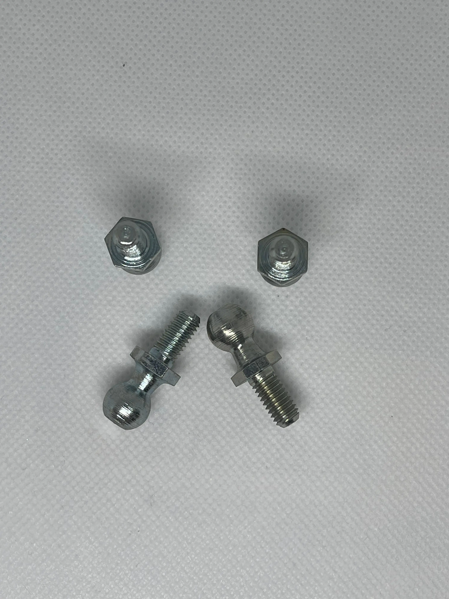SpringFixUk 2x M6 zinc plated steel ball stud bolts with 10mm ball for gas struts.