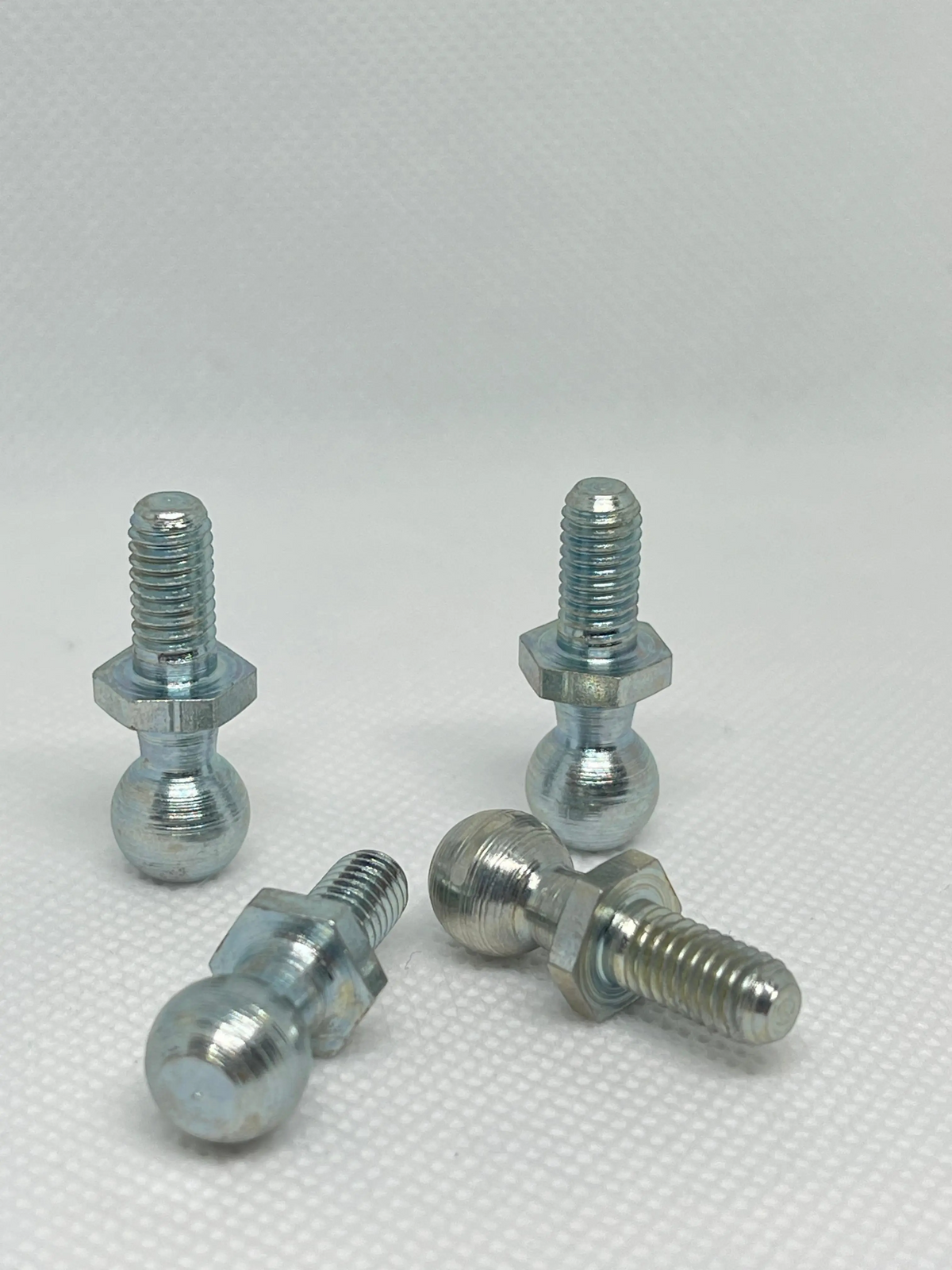 M6 zinc plated steel ball stud bolt with 10mm ball for gas struts, pack of 2 | SpringFix UK