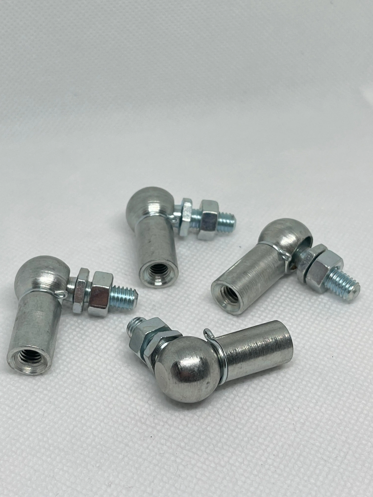 M6 gas strut end fittings with 10mm ball joints, zinc plated steel, for automotive and general use | SpringFix UK
