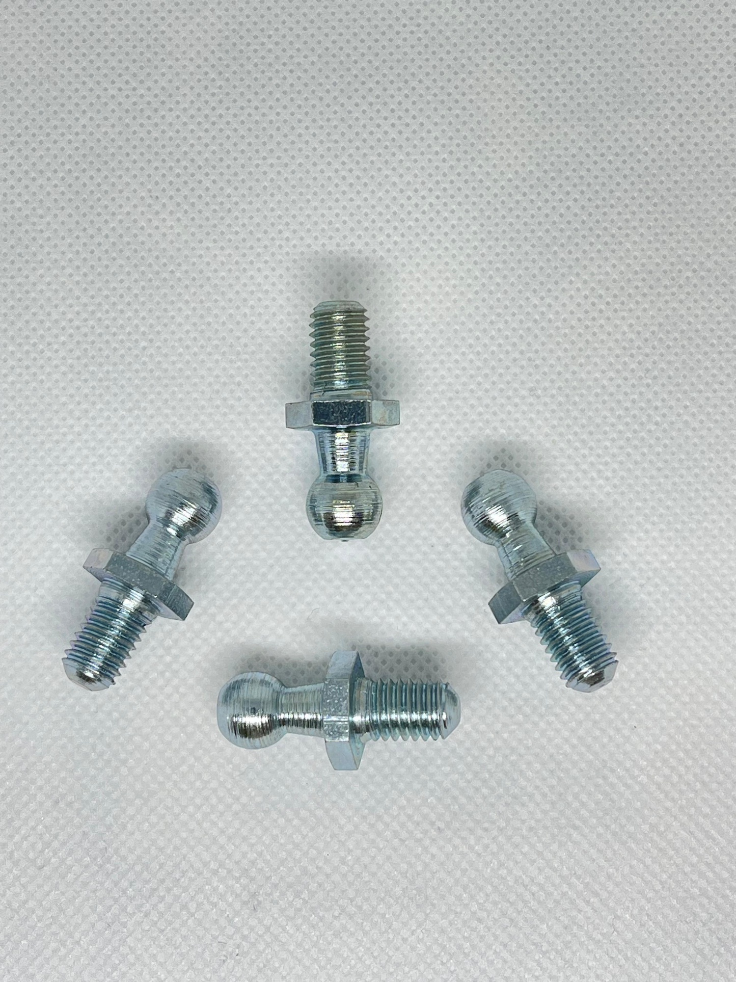 SpringFixUk M8 zinc plated steel ball stud bolts with 10mm ball for gas struts.