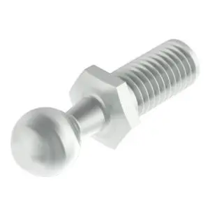 M8 zinc plated steel ball stud bolt with 13mm ball for gas strut mounts. Pack of 2 | SpringFix UK