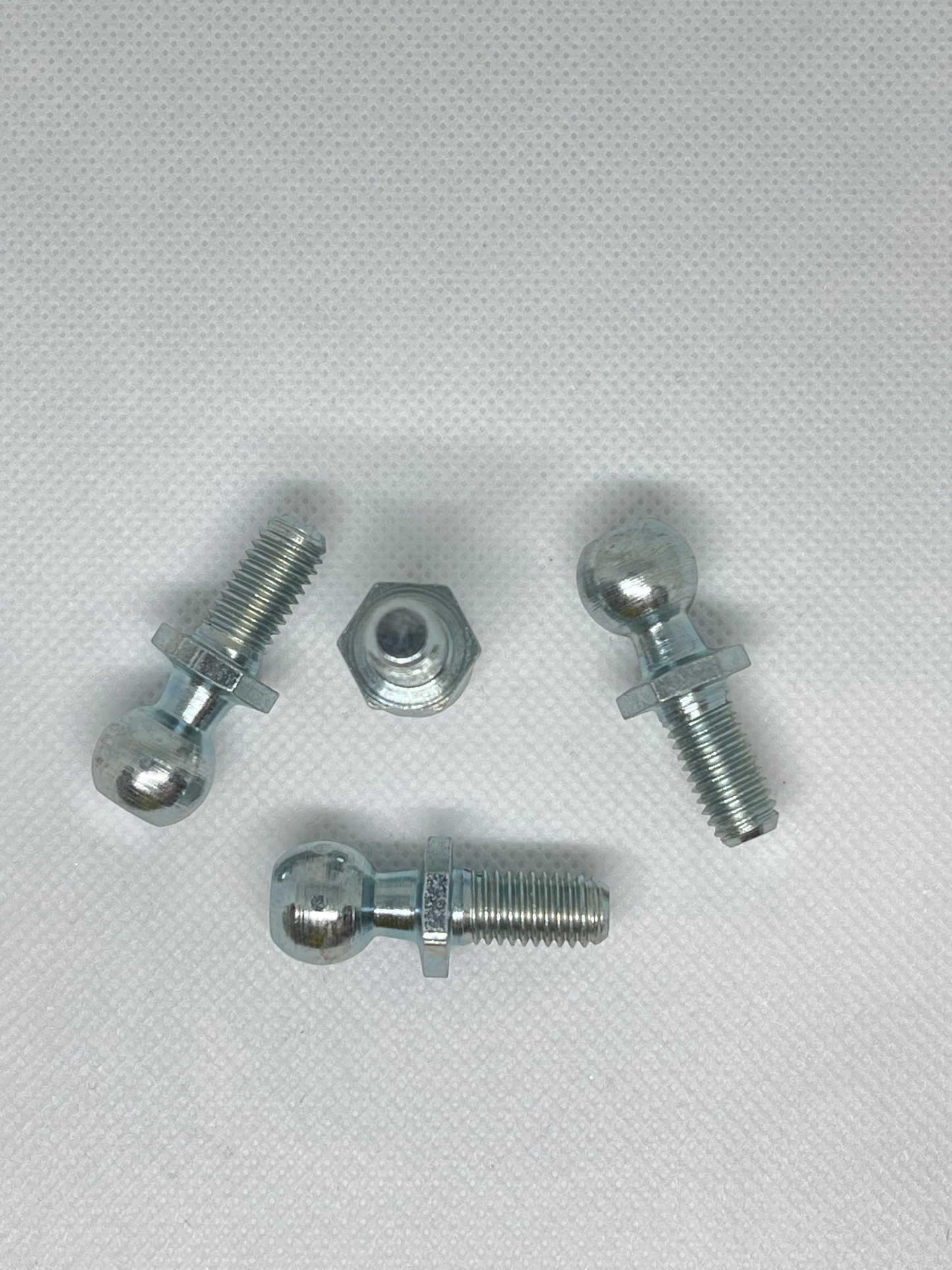 SpringFixUk M8 zinc plated steel ball stud bolts with 13mm ball for gas struts. Pack of 2.