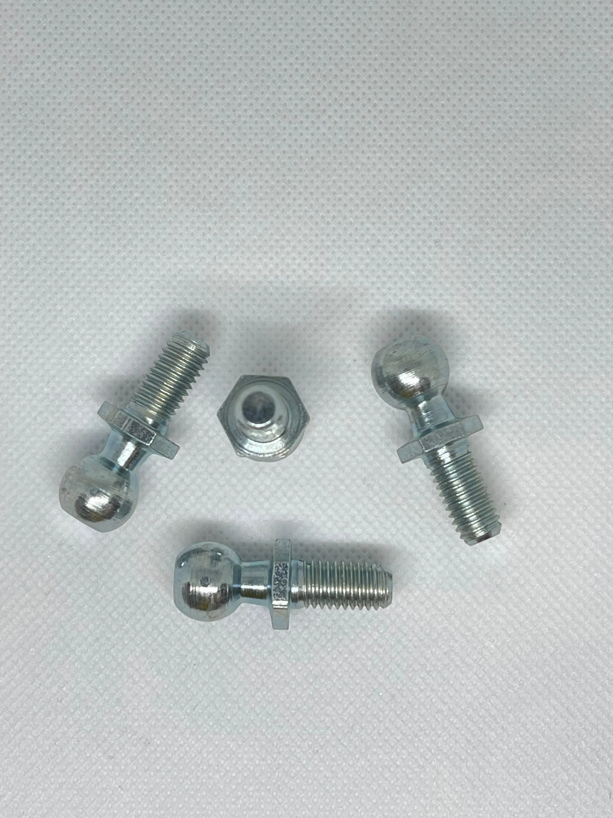 M8 zinc plated steel ball stud bolts with 13mm ball for gas struts. Pack of 2 | SpringFix UK