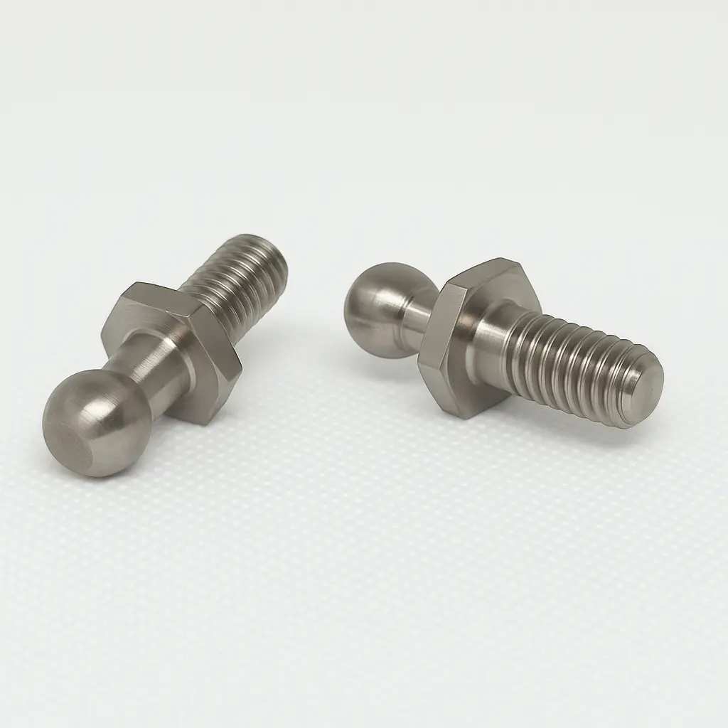 2x M8 stainless steel gas strut ball stud bolts with 10mm ball, ideal for automotive and marine applications | SpringFix UK