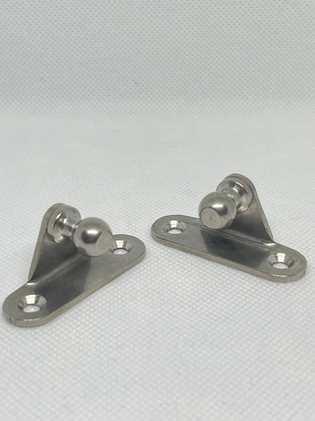Pair of stainless steel side mount brackets with 10mm ball studs for gas struts | SpringFix UK