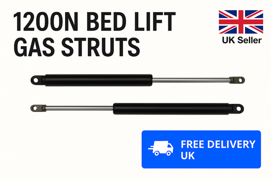 2x 1200N Bed Lift Gas Struts 380mm Ottoman Storage Furniture Hydraulic Springs