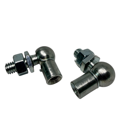 M6/M8 Gas Strut Angle Joint DIN 71802 10mm Ball 19mm Reach Zinc Plated - Detail | SpringFix UK
