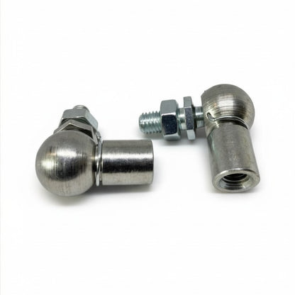 2x M8 Gas Strut Ball Joint End Fittings 13mm DIN 71802 Zinc Plated Steel