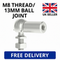 2x Gas Strut End Fittings M8 Thread + 13mm Ball Joint – Universal Connectors