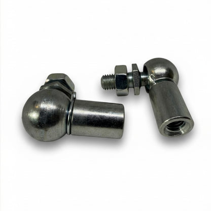 2x M10 Gas Strut Ball Joint End Fittings 16mm Angle Joint DIN 71802 Zinc Plated