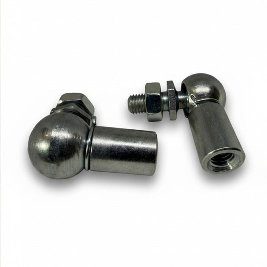 2x M10 Gas Strut Ball Joint End Fittings 16mm Angle Joint DIN 71802 Zinc Plated