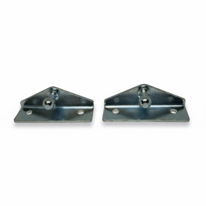 2x 10mm Gas Strut Bracket Ball Stud Low Profile Zinc Plated