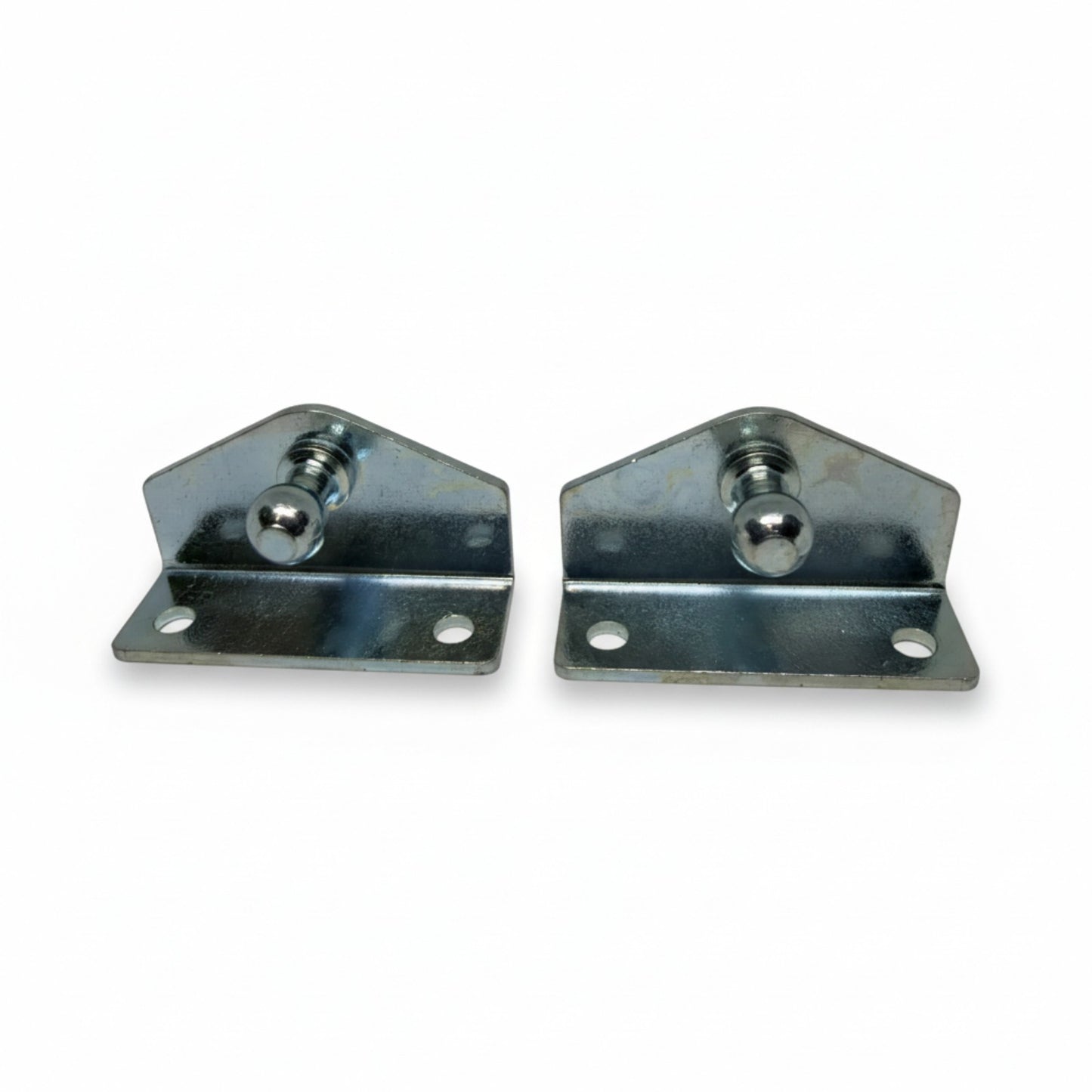 2x 10mm Ball Stud Gas Strut Side Mount L Bracket Zinc Steel