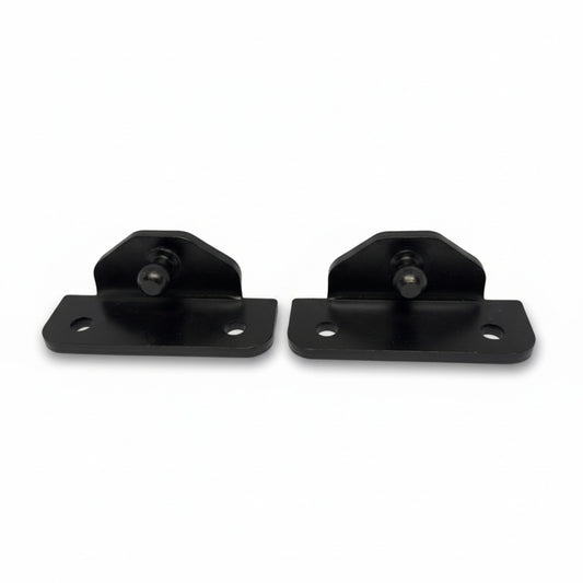 2x 13mm Gas Strut Mounting Bracket Heavy Duty Ball Stud L Mount Black