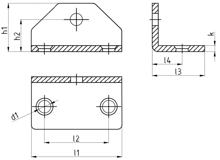 BRK102L- GAS STRUT END FITTINGS 10MM BALL PIN + BRACKET Steel sheet MULTI FIT (2 Pcs)