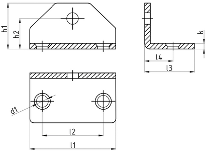 BRK102L- GAS STRUT END FITTINGS 10MM BALL PIN + BRACKET Steel sheet MULTI FIT (2 Pcs)