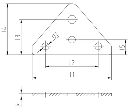 BRK1103- PAIR GAS STRUT END FITTINGS 10MM BALL PIN + BRACKET Zn-Steel Sheet MULTI FIT (2 Pcs)