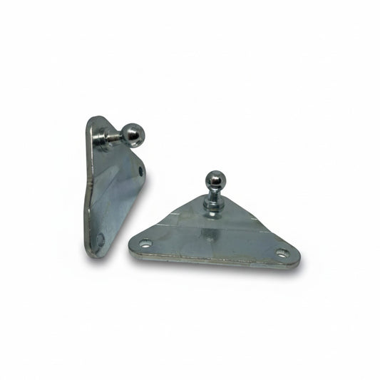 2x 10mm Gas Strut Bracket Ball Stud Triangular Mount Zinc Plated