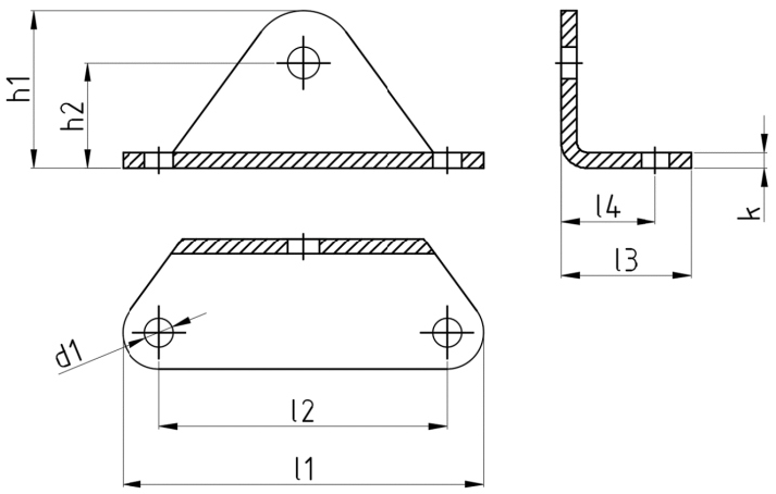 BRK207R- Gas Strut Brackets Fixings With 10Mm Right Inside Ball Pin Multi Purpose (2 Pcs)