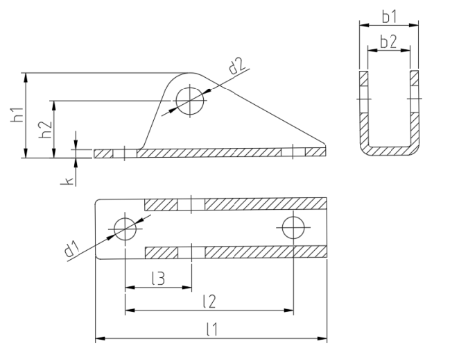 BRK5011- Bolt Gas Strut Fixing Brackets End Fittings (2 Pcs)