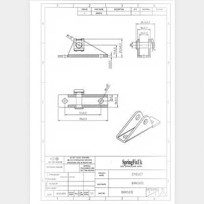Quick Release Gas Strut Mounting Bracket 8mm Pin Clip Mount Zinc – 2 Pack | SpringFix UK