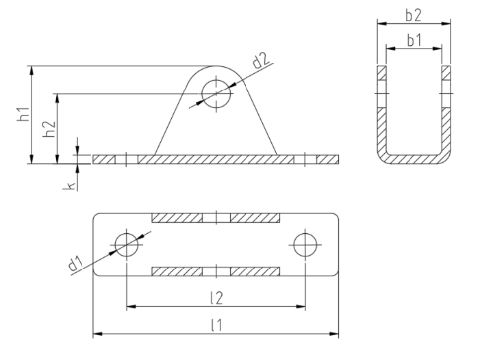 BRK5041- Gas Strut Fixing Brackets Fittings  (2 Pcs)