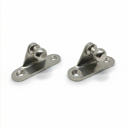 2x Right Hand Stainless Steel Gas Strut Brackets 10mm Ball Stud Side Mount