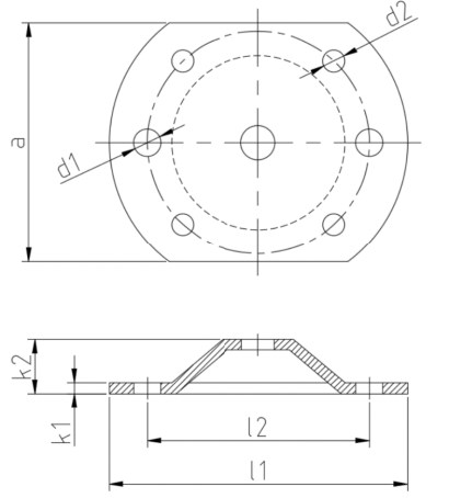 BRK902-6D - PAIR GAS STRUT END FITTINGS 10MM BALL PIN + BRACKET Zn-Steel Sheet MULTI FIT (2 Pcs)