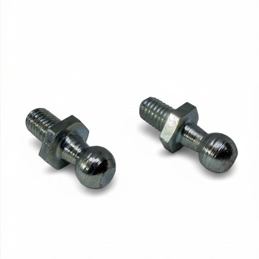 2x M8 Gas Strut Ball Stud Bolts 10mm Ball Male Thread Zinc Plated Steel