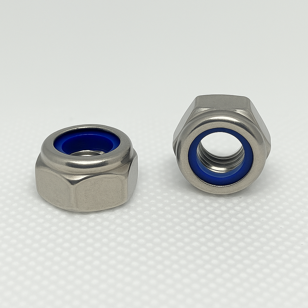 10x M10 Nyloc Lock Nuts A2 Stainless Steel Hex Anti Vibration DIN 985 Standard