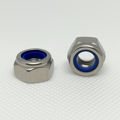 10x M10 Nyloc Lock Nuts A2 Stainless Steel Hex Anti Vibration DIN 985 Standard
