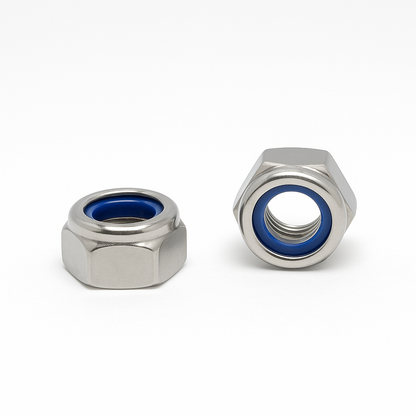 10x M8 Nyloc Lock Nuts A2 Stainless Steel Hex Anti Vibration DIN 985 Standard