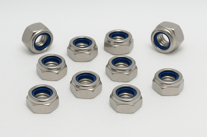 10x M8 Nyloc Lock Nuts A2 Stainless Steel Hex Anti Vibration DIN 985 Standard