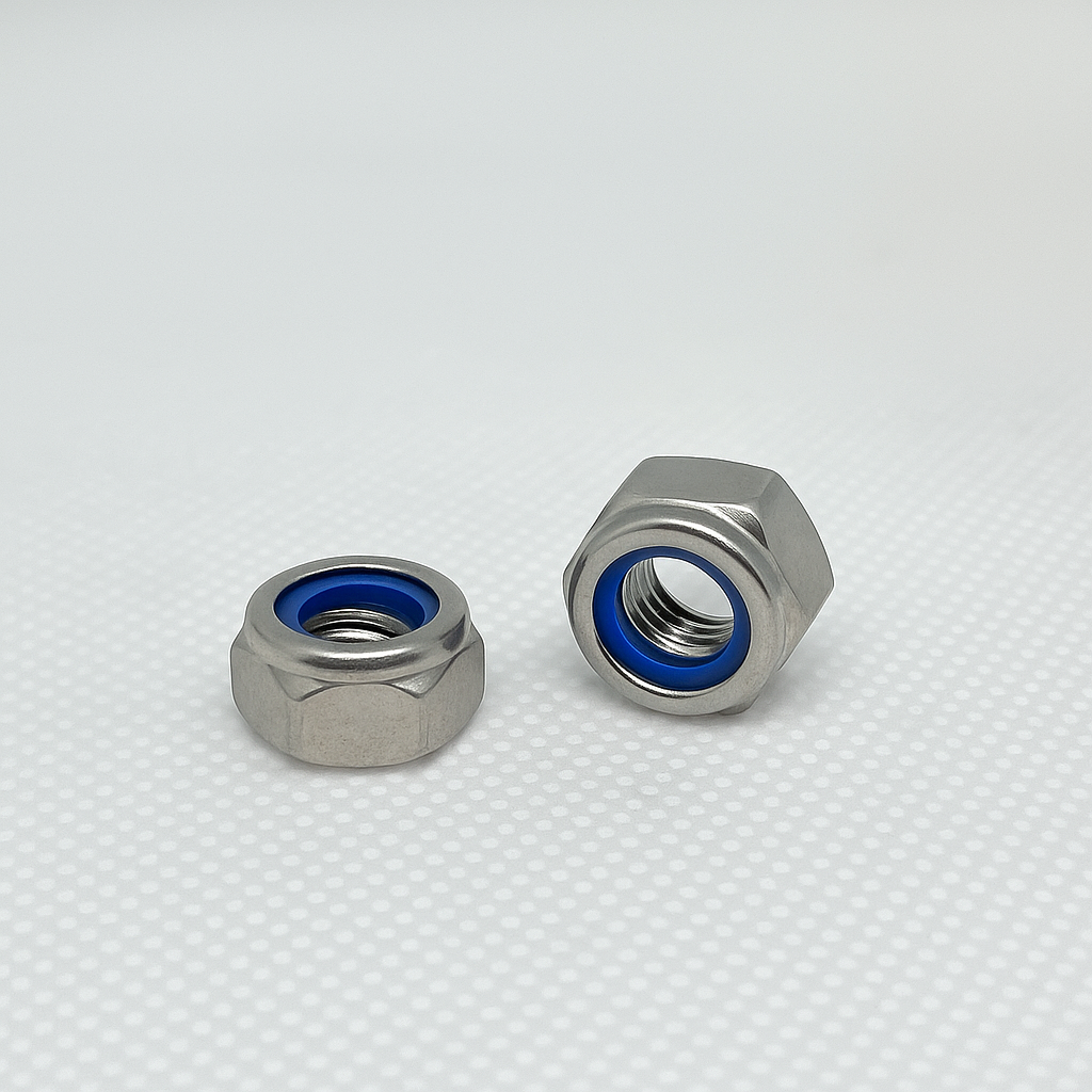 10x M6 Nyloc Lock Nuts A2 Stainless Steel Hex Anti Vibration DIN 985 Standard