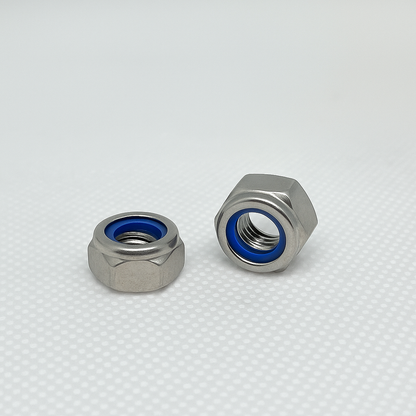10x M6 Nyloc Lock Nuts A2 Stainless Steel Hex Anti Vibration DIN 985 Standard