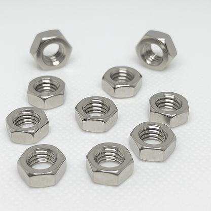 10x M6 Full Hex Nuts A2 Stainless Steel DIN 934 Metric Thread Rustproof