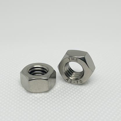 10x M8 Full Hex Nuts A2 Stainless Steel DIN 934 Metric Thread Rustproof
