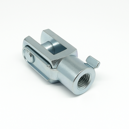 2x M8 Clevis Fork End Fittings with Spring Clip Zinc-Plated Steel DIN 71752