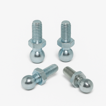 2x M6 Thread Ball Studs – 10mm Gas Strut Mounting Pins Zinc Plated Steel UK